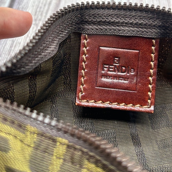 FENDI Zucca Vintage Mini Baguette Barrel Bag Top Handle Handbag RARE - Picture 11 of 16